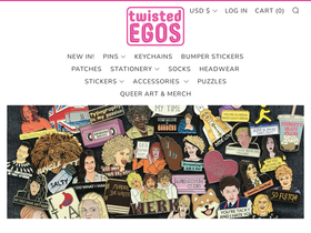 twistedegos.com homepage screenshot