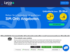 'lycamobile.ch' screenshot