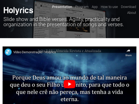'holyrics.com.br' screenshot