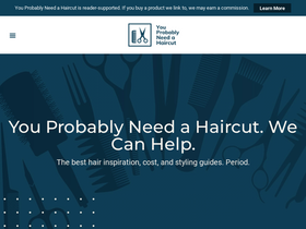 'youprobablyneedahaircut.com' screenshot