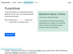 'furarchiver.net' screenshot
