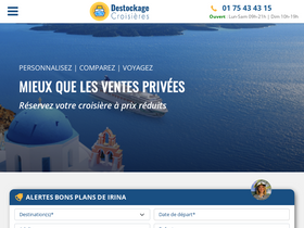 'destockagecroisieres.fr' screenshot