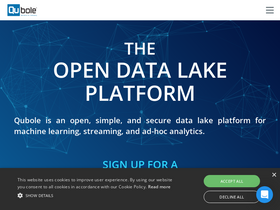 'qubole.com' screenshot