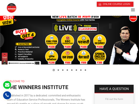 'winnersinstitute.in' screenshot
