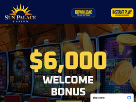 'sunpalacecasino.eu' screenshot