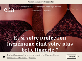 'elia-lingerie.com' screenshot