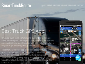 'smarttruckroute.com' screenshot