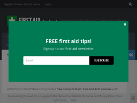 'firstaidforfree.com' screenshot