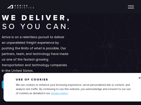 'arrivelogistics.com' screenshot