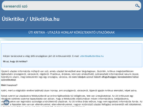 'utikritika.hu' screenshot