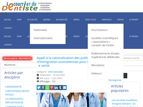 'lecourrierdudentiste.com' screenshot