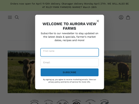 auroraviewfarms.com homepage screenshot