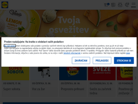 'lidl.si' screenshot