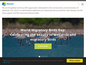 'wetlands.org' screenshot