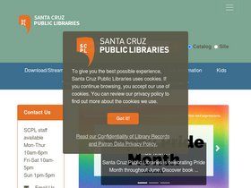 'santacruzpl.org' screenshot