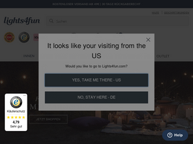 'lights4fun.de' screenshot