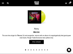 'roughtrade.com' screenshot