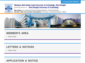 'makautexam.net' screenshot