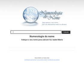 'numerologiadonome.com' screenshot