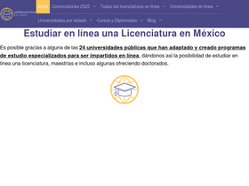 'estudiarlicenciaturasenlinea.com' screenshot