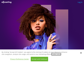 'allcasting.com' screenshot