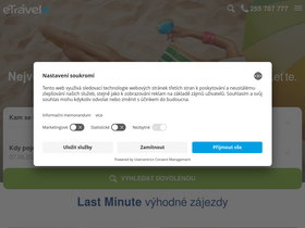 'etravel.cz' screenshot
