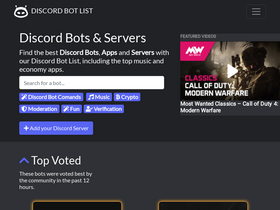'discordbotlist.com' screenshot
