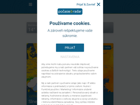 'pocasieradar.sk' screenshot
