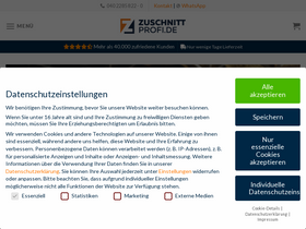 'zuschnittprofi.de' screenshot