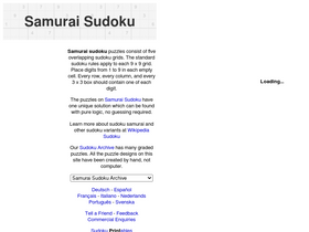 'samurai-sudoku.com' screenshot