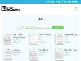 'sheetdownload.com' screenshot