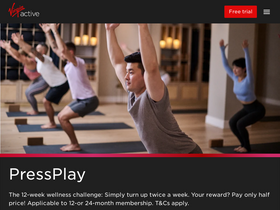 'virginactive.com.sg' screenshot