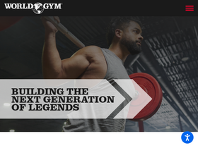 'worldgym.com' screenshot