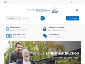 sheridansurgical.com homepage screenshot