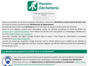 'horaire-dechetterie.fr' screenshot