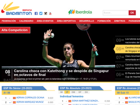 'badminton.es' screenshot