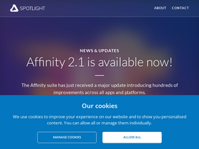 'affinityspotlight.com' screenshot