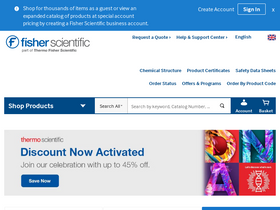 'fishersci.co.uk' screenshot