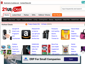 '21usdeal.com' screenshot