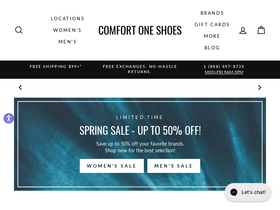 'comfortoneshoes.com' screenshot