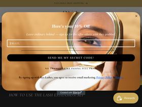 ryalashes.com homepage screenshot