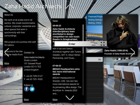 'zaha-hadid.com' screenshot