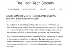 'thehightechsociety.com' screenshot