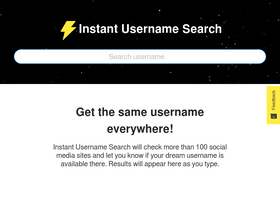 'instantusername.com' screenshot