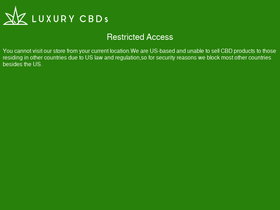 luxurycbds.com homepage screenshot