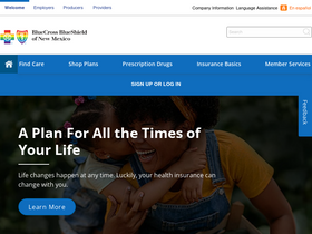 'bcbsnm.com' screenshot
