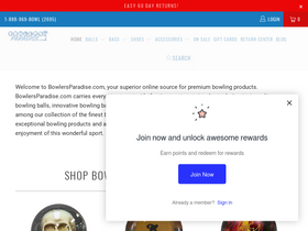 'bowlersparadise.com' screenshot