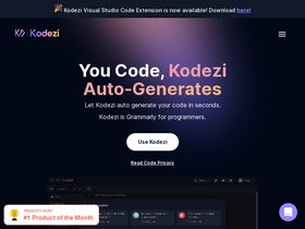 'kodezi.com' screenshot