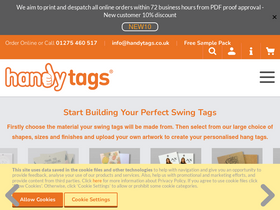 handytags.co.uk homepage screenshot