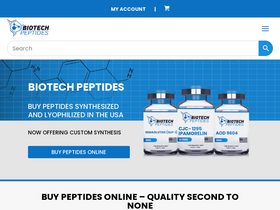 'biotechpeptides.com' screenshot